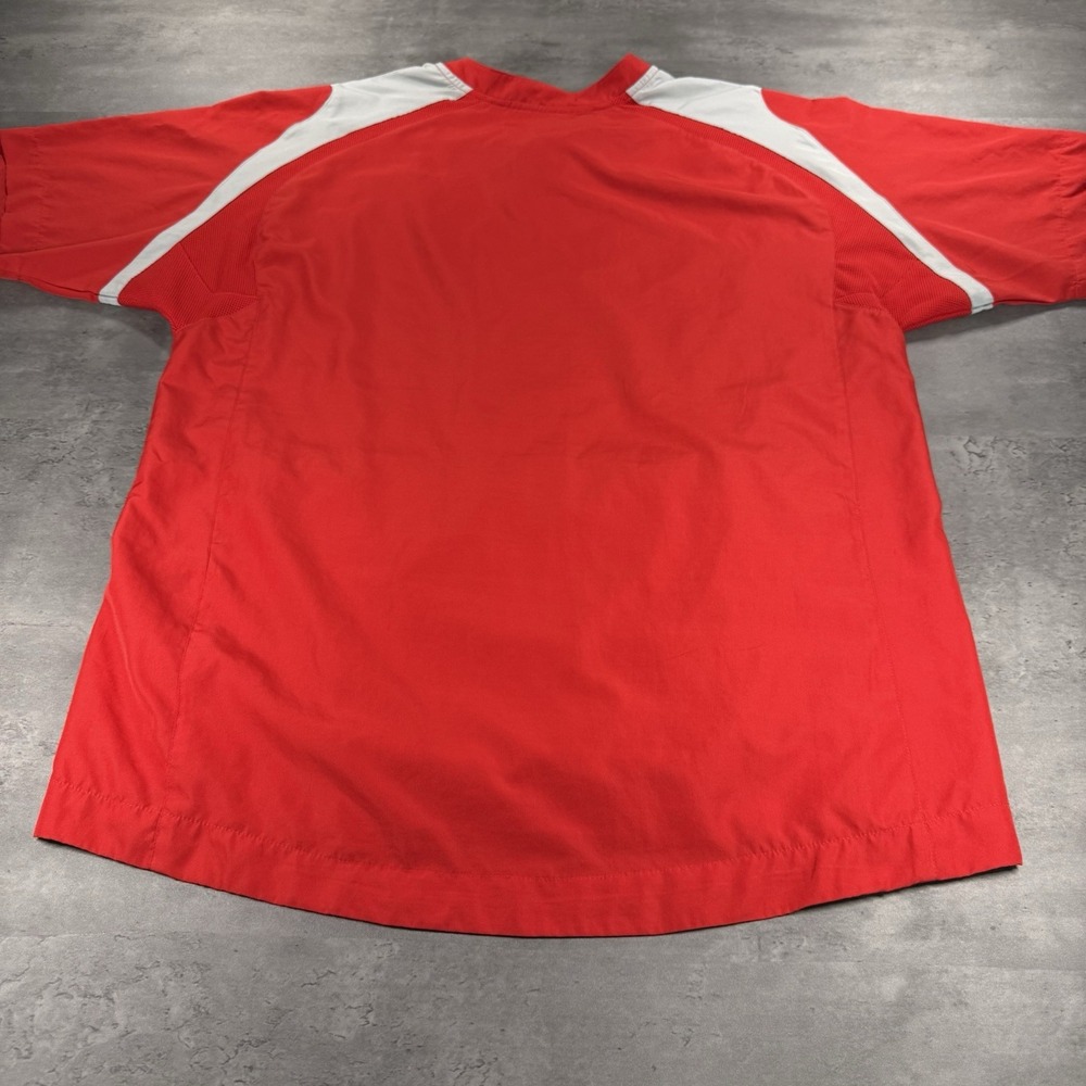 Ohio State Buckeyes Shirt Jacket Men L Red Blade Collar Coach ShortSleeve WarmUp - Picture 3 of 11